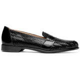 15-585-BLK NICOLA Italian Calfskin Basketweave, Black - Zelli Italia - Flyclothing LLC