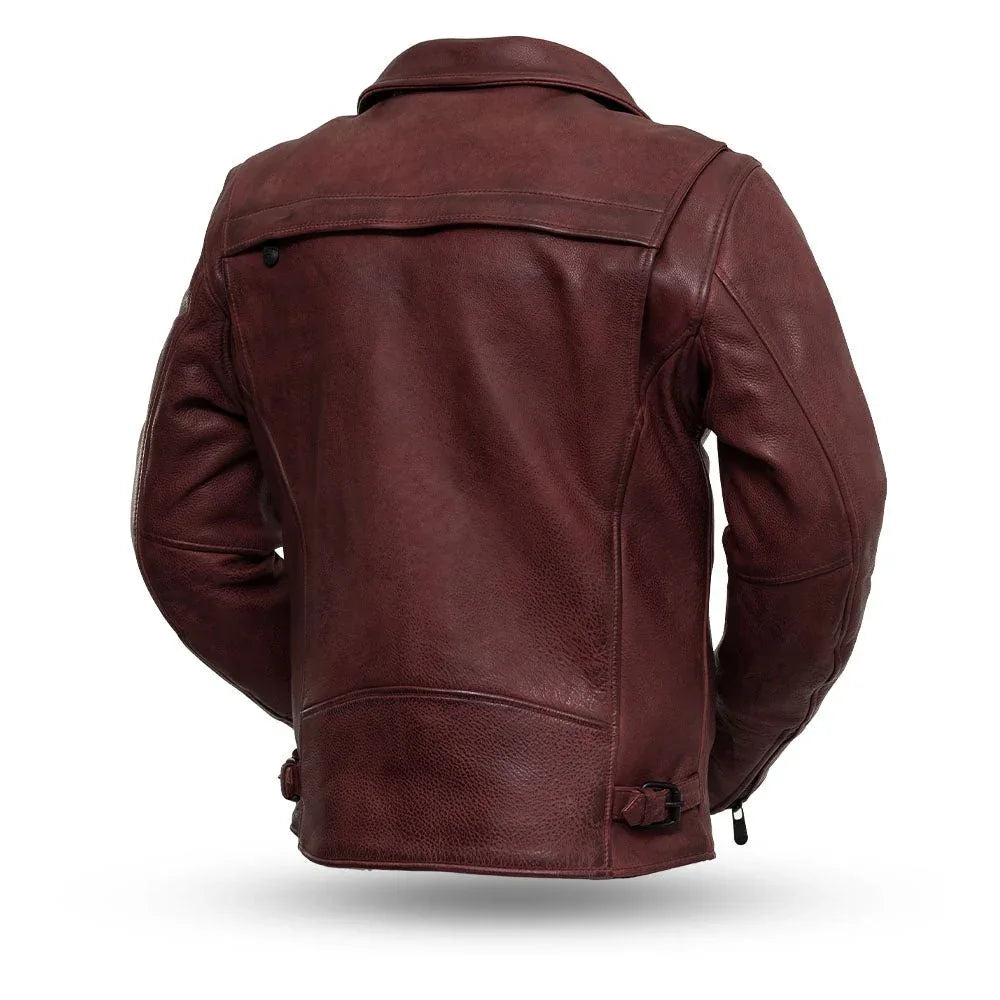 Night Rider Men's Motorcycle Leather Jacket - First Manufacturing Company - Flyclothing LLC