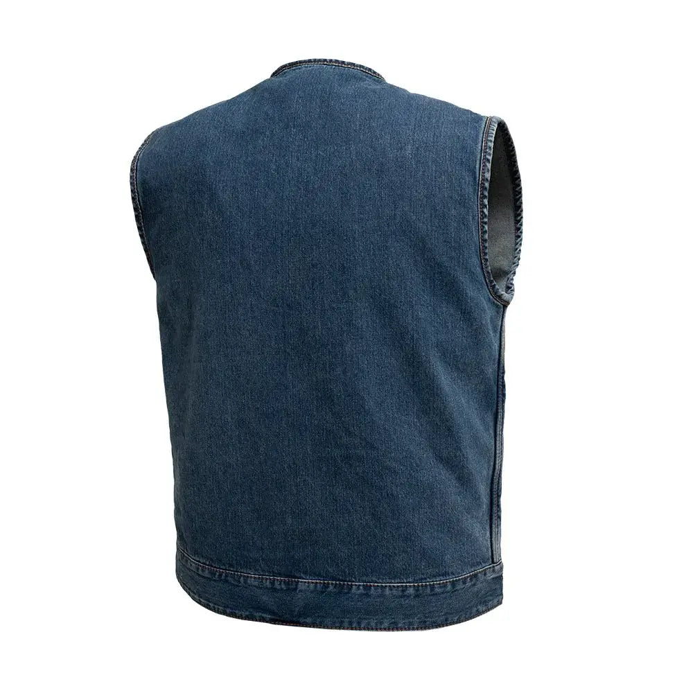 No Limit - Men's Motorcycle Denim Vest - First Manufacturing Company - Flyclothing LLC