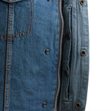 No Limit - Men's Motorcycle Denim Vest - First Manufacturing Company - Flyclothing LLC