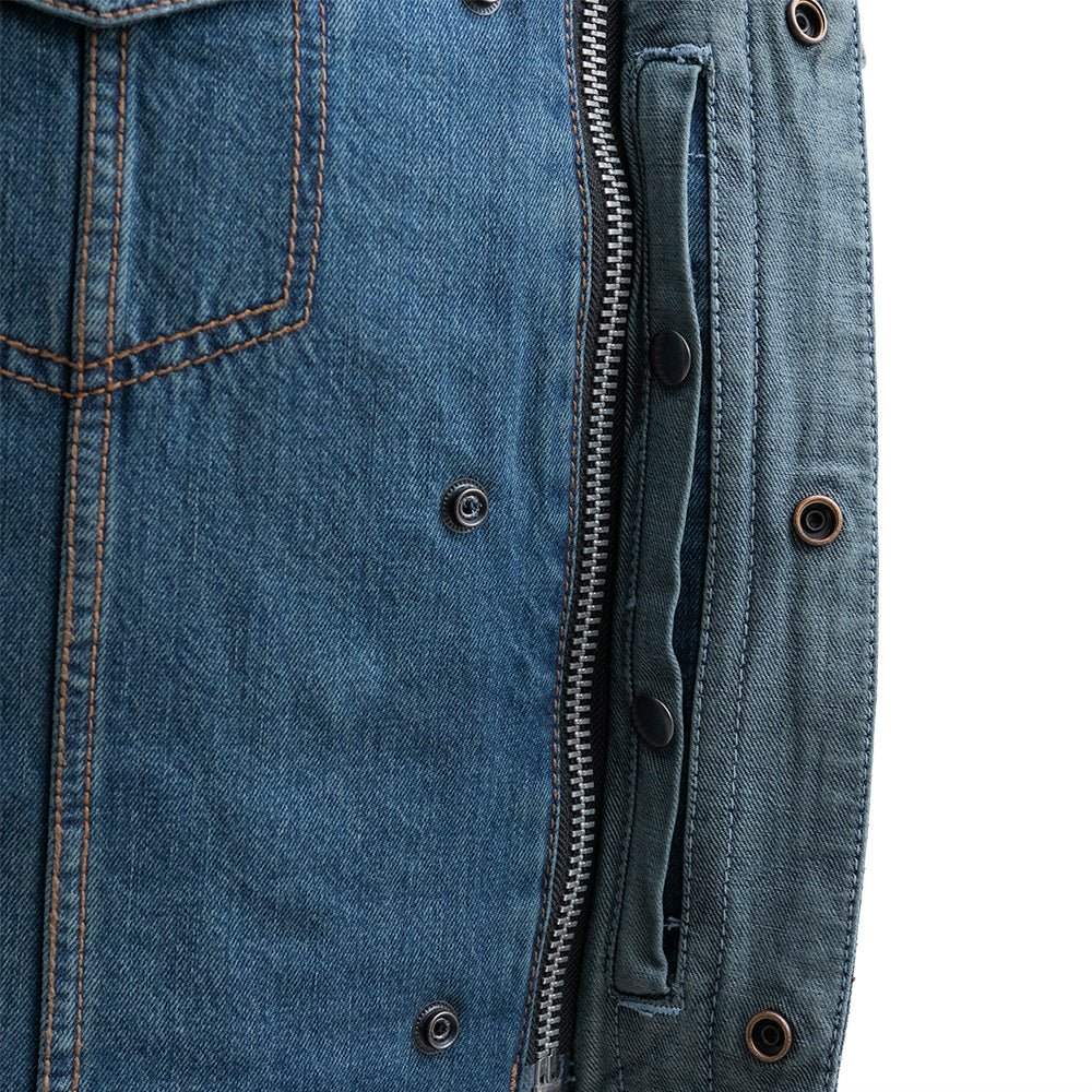 No Limit - Men's Motorcycle Denim Vest - First Manufacturing Company - Flyclothing LLC