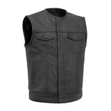 No Rival - Men's Motorcycle Leather Vest - First Manufacturing Company - Flyclothing LLC