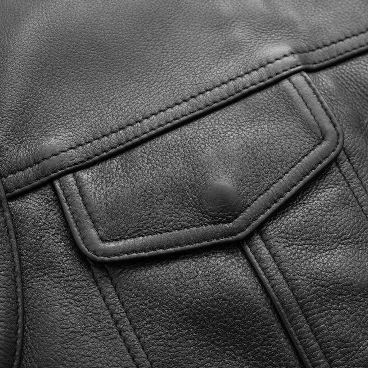 No Rival - Men's Motorcycle Leather Vest - First Manufacturing Company - Flyclothing LLC