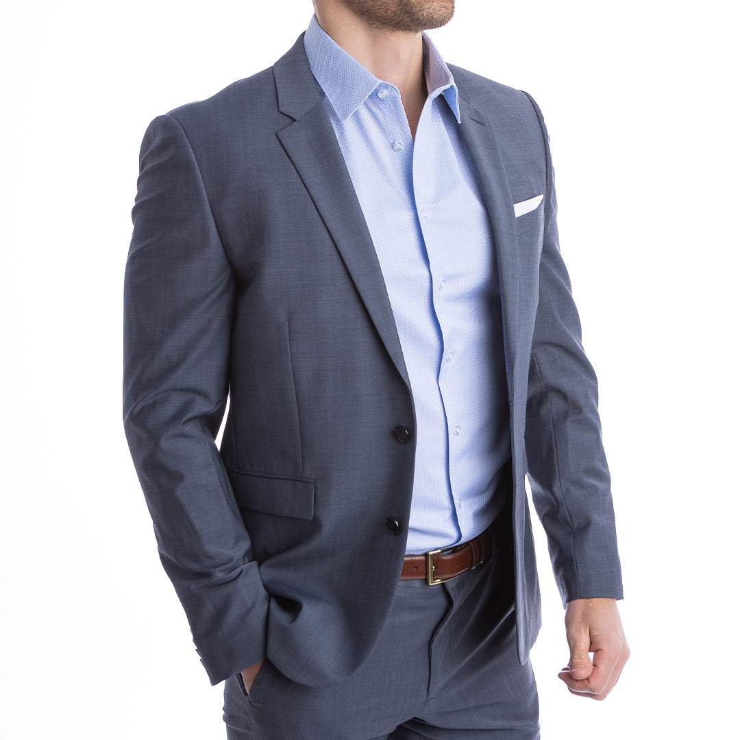 goTIELESS Ultimate Dress Shirt (Blue Diamond) - Million Dollar Collar - Flyclothing LLC