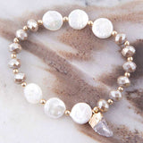 Noche Pearl Stretch Bracelet - Barse Jewelry - Flyclothing LLC