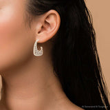 Nomad Textured Golden Half Hoop Earrings - Barse Jewelry - Flyclothing LLC