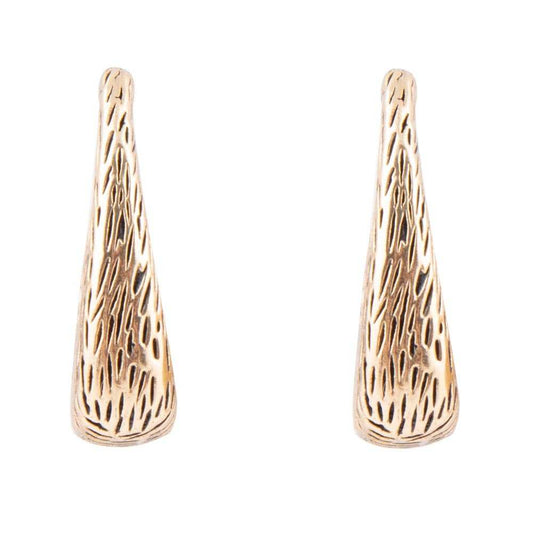 Nomad Textured Golden Half Hoop Earrings - Barse Jewelry - Flyclothing LLC