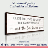 Bless The Food Before Us And The Love Between Us Sign II - Tailored Canvases - Flyclothing LLC