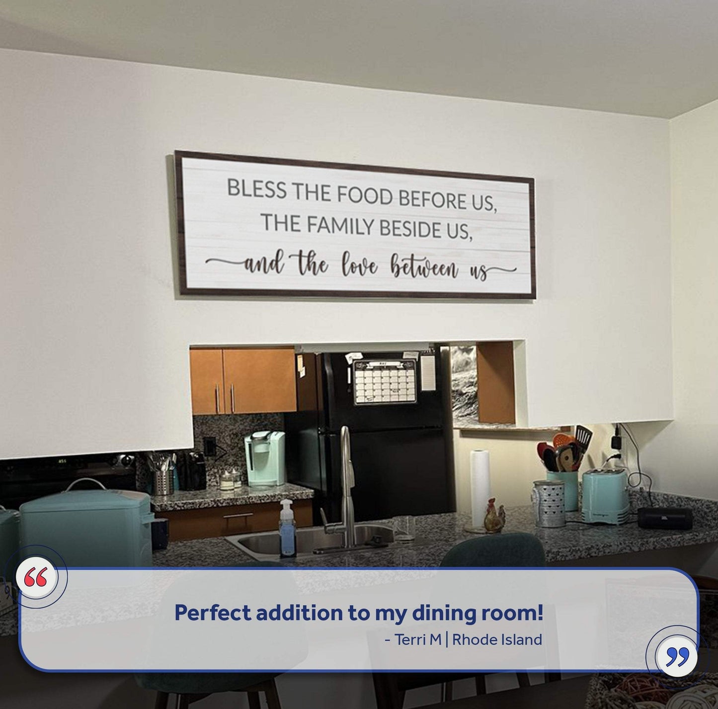 Bless The Food Before Us And The Love Between Us Sign II - Tailored Canvases - Flyclothing LLC