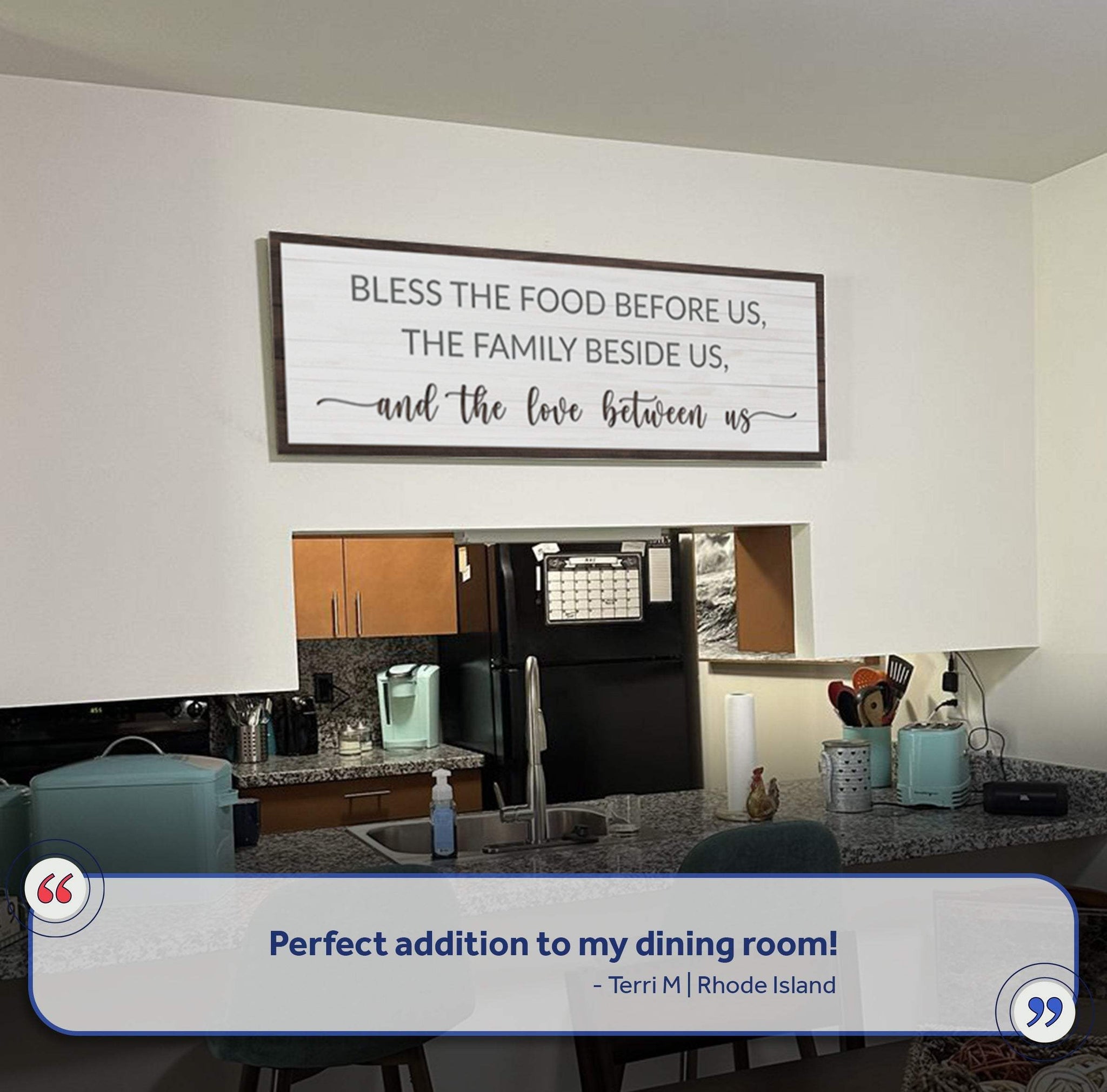 Bless The Food Before Us And The Love Between Us Sign II - Tailored Canvases - Flyclothing LLC