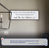 Bless The Food Before Us And The Love Between Us Sign II - Tailored Canvases - Flyclothing LLC