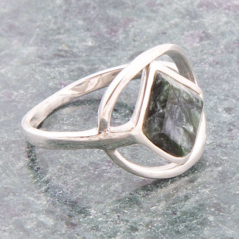 North Star Green Seraphinite and Sterling Silver Ring - Barse Jewelry - Flyclothing LLC