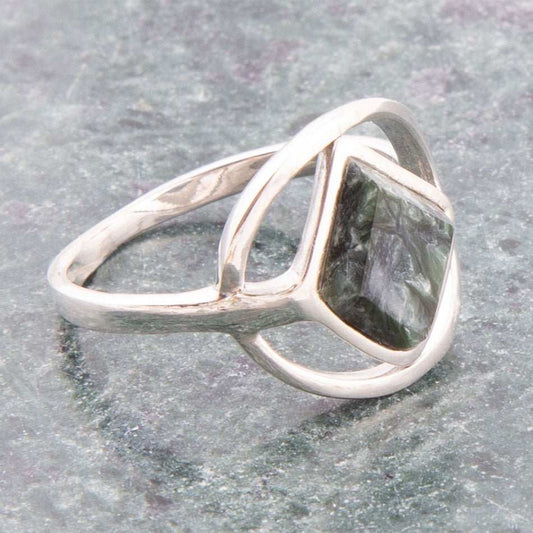 North Star Green Seraphinite and Sterling Silver Ring - Barse Jewelry - Flyclothing LLC