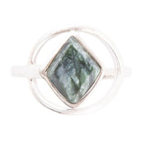 North Star Green Seraphinite and Sterling Silver Ring - Barse Jewelry