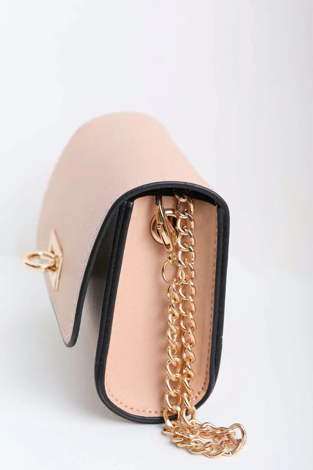 Mini Faux Leather Belt Bag – Chic with Gold Link Chain - Boho Clothing and Accessories - Flyclothing LLC