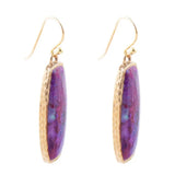 Odyssey Long Purple Turquoise and Bronze Statement Earrings - Barse Jewelry - Flyclothing LLC