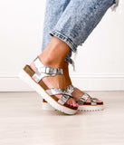 Oetter Sandal in Silver - Naughty Monkey - Flyclothing LLC