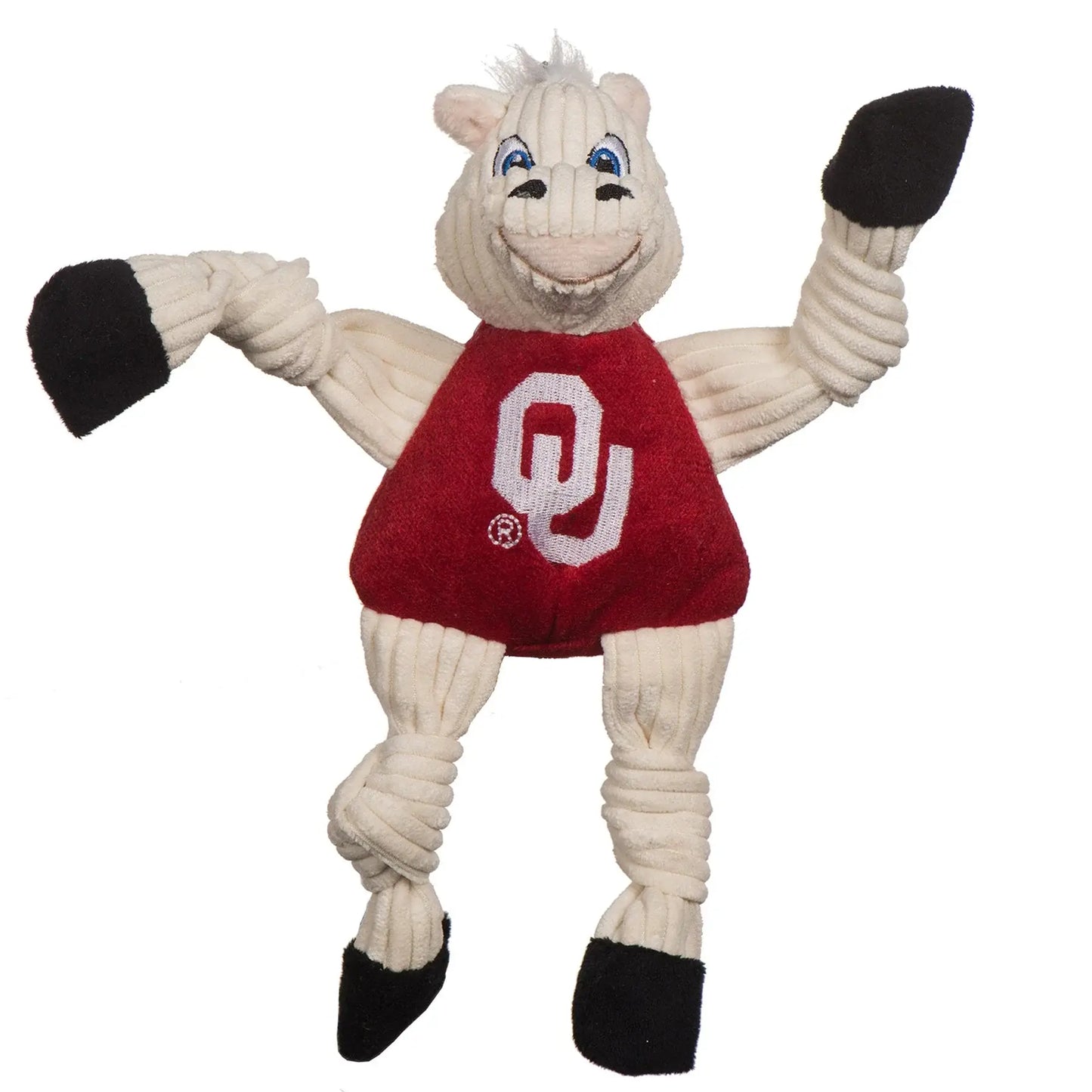NCAA University of Oklahoma, Sooner Knottie® Plush Dog Toy - HuggleHounds - Flyclothing LLC