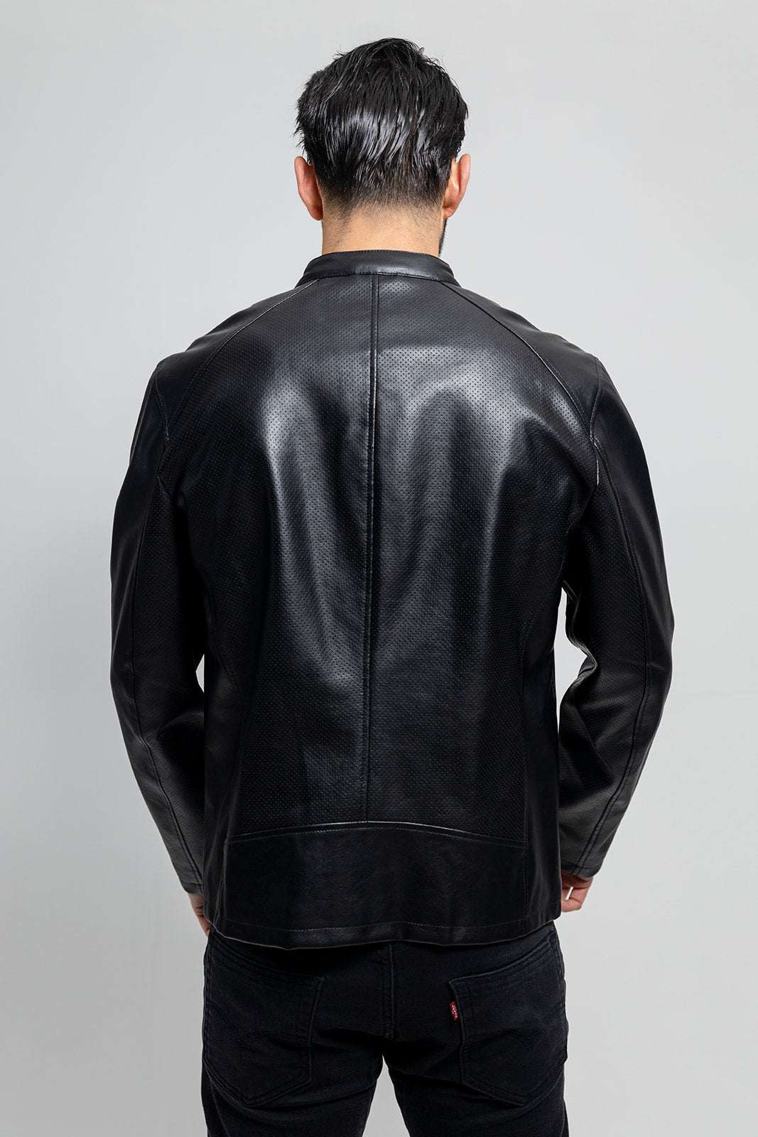 Oliver Men's Perforated Faux Leather Jacket - Whet Blu NYC - Flyclothing LLC