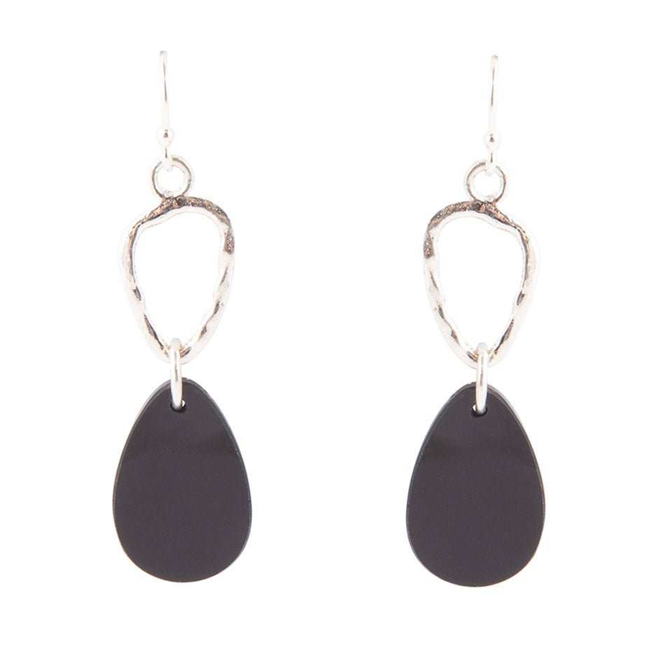 Onyx and Sterling Silver Drop Earrings - Barse Jewelry - Flyclothing LLC