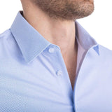 goTIELESS Ultimate Dress Shirt (Blue Diamond) - Million Dollar Collar - Flyclothing LLC