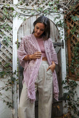 Open Front Floral Knit Kimono – Casual Elegance - Boho Clothing and Accessories - Flyclothing LLC