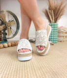 Ophelia Wedges in White - Naughty Monkey - Flyclothing LLC