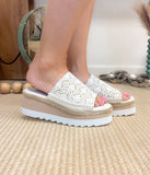Ophelia Wedges in White - Naughty Monkey - Flyclothing LLC