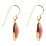 Orange Sponge Coral Golden Drop Earrings - Barse Jewelry - Flyclothing LLC