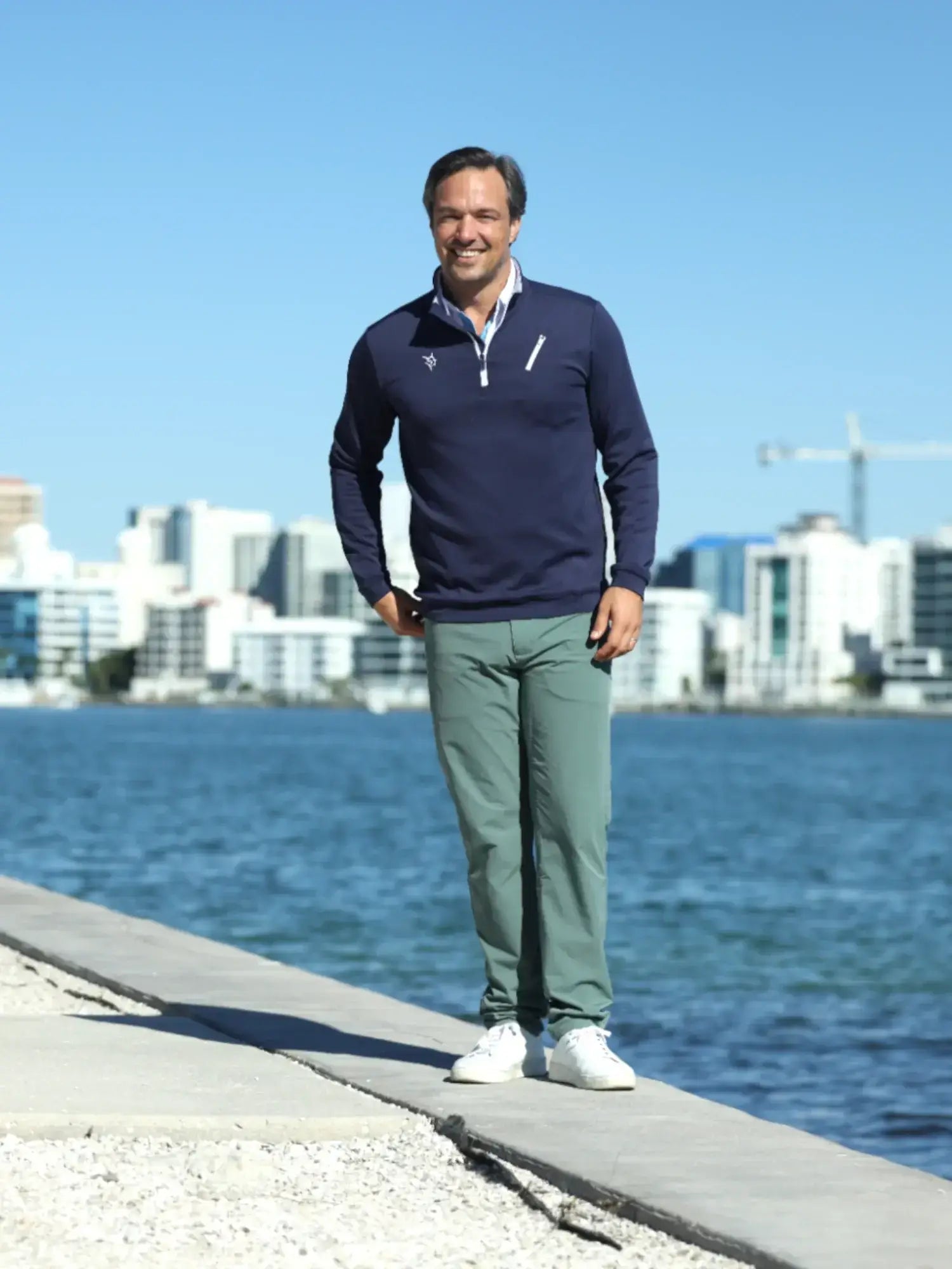Oceanside Pullover Smooth Stretch - White Water Life - Flyclothing LLC
