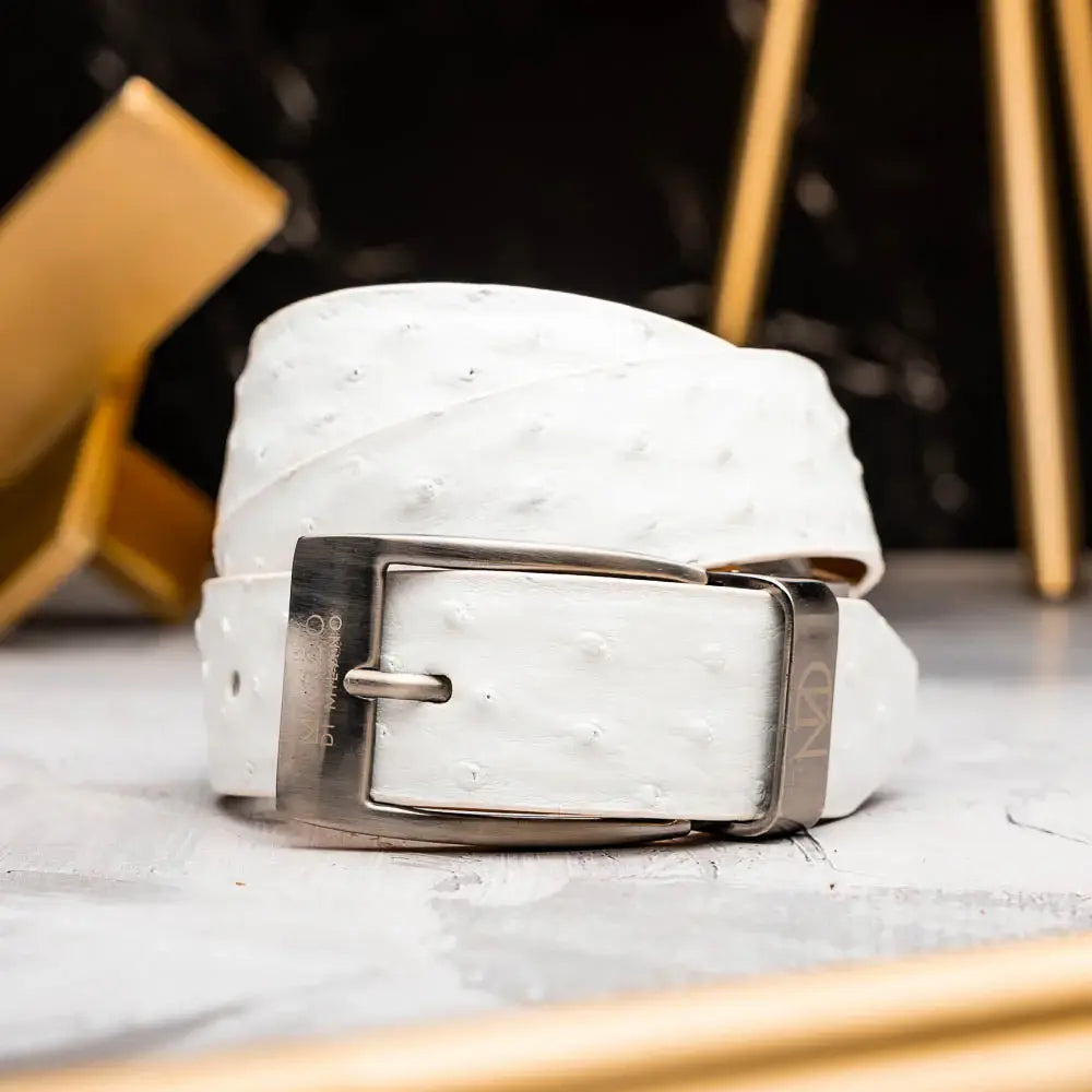 Domenico Belt White - Marco Di Milano - Flyclothing LLC