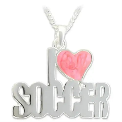 OT016 - Silver Brass Pendant with Epoxy in Rose - Alamode - Flyclothing LLC