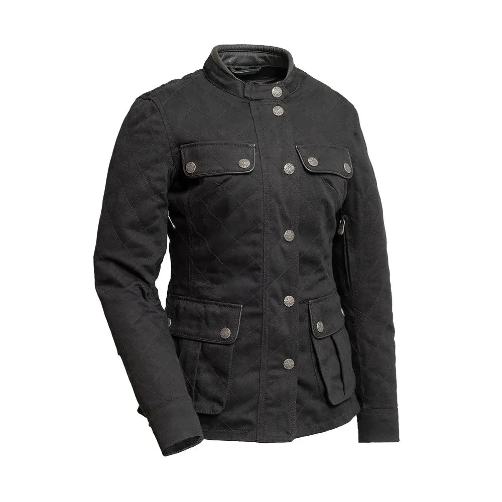 Outcast - Women's Twill Motorcycle Jacket - First Manufacturing Company - Flyclothing LLC