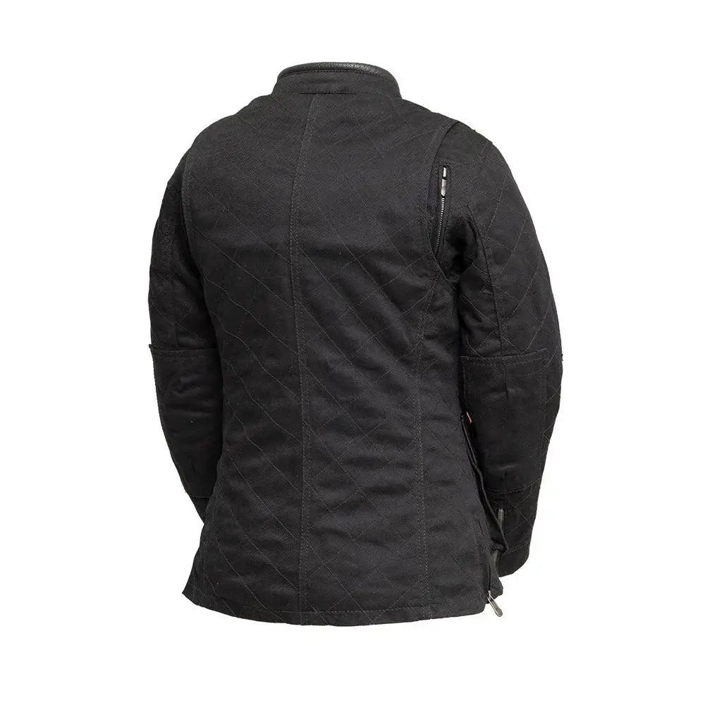 Outcast - Women's Twill Motorcycle Jacket - First Manufacturing Company - Flyclothing LLC