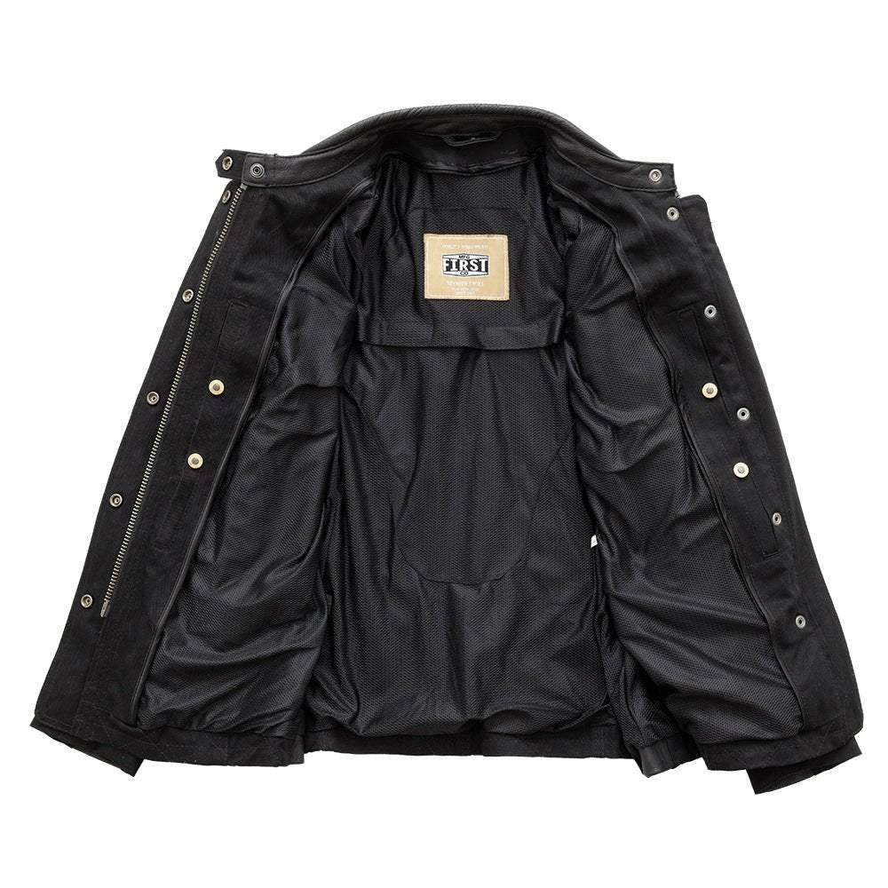 Outcast - Women's Twill Motorcycle Jacket - First Manufacturing Company - Flyclothing LLC