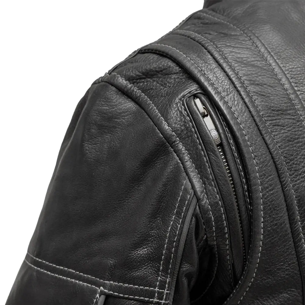 Outlander - Women's Motorcycle Leather Jacket - First Manufacturing Company - Flyclothing LLC