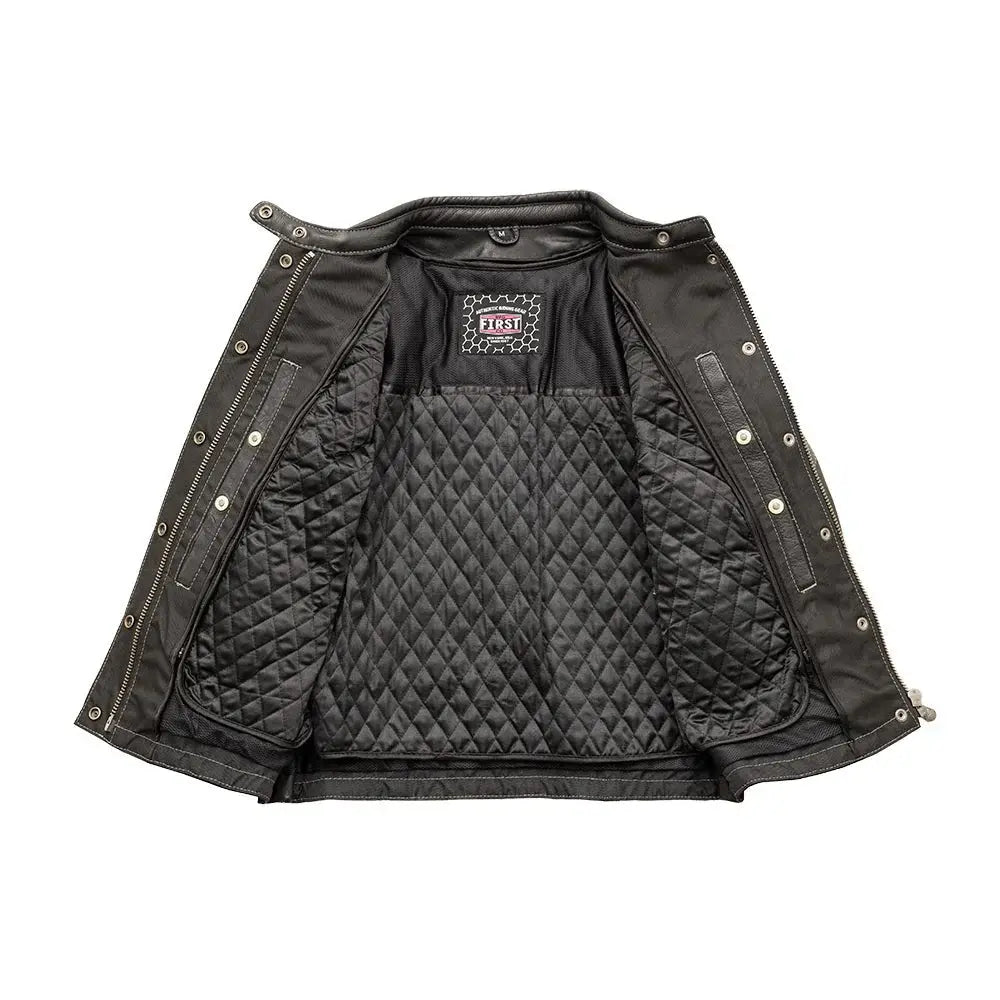 Outlander - Women's Motorcycle Leather Jacket - First Manufacturing Company - Flyclothing LLC