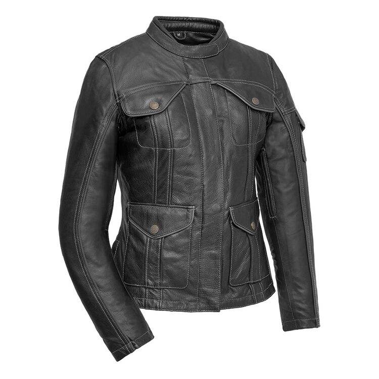 Outlander - Women's Motorcycle Leather Jacket - First Manufacturing Company - Flyclothing LLC