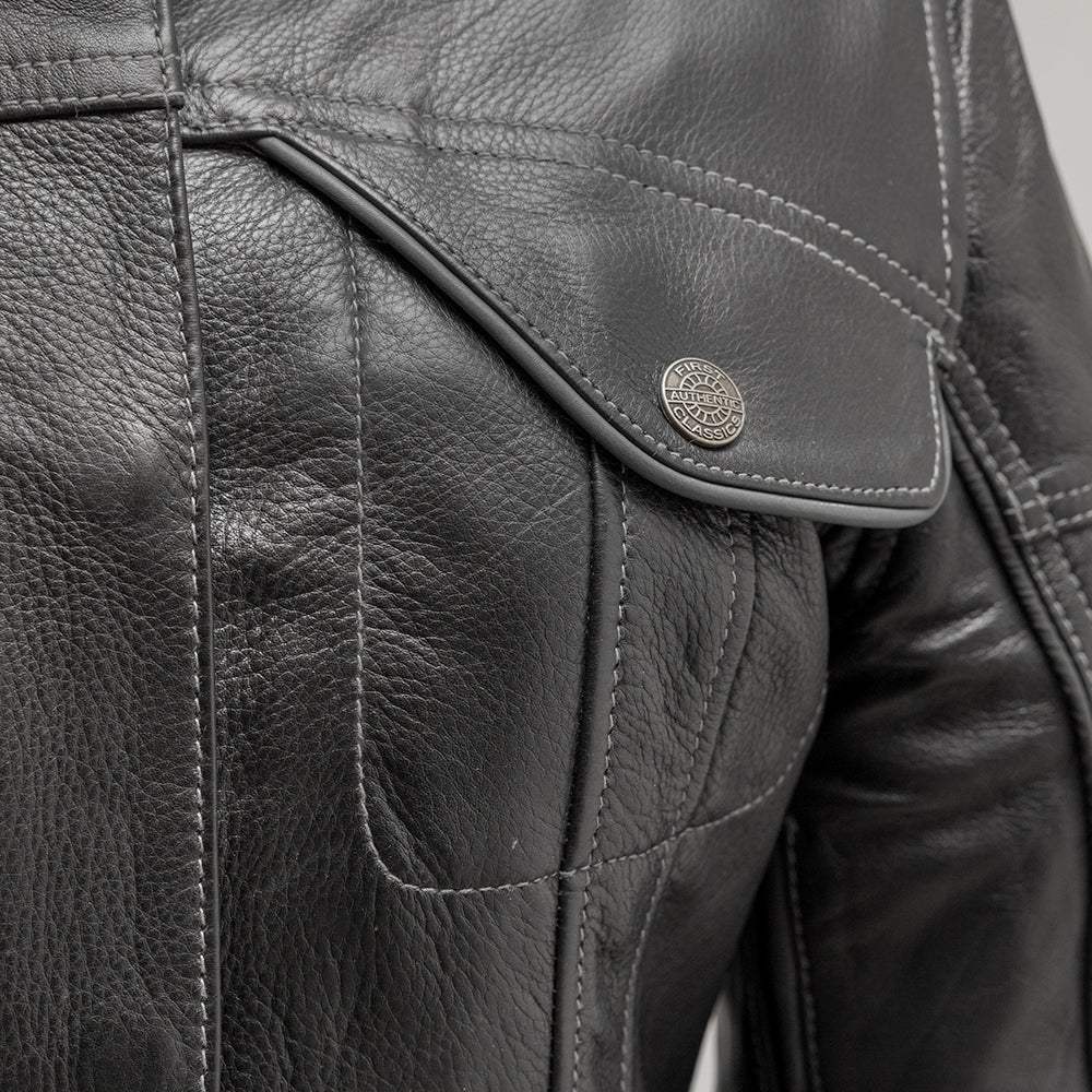 Outlander - Women's Motorcycle Leather Jacket - First Manufacturing Company - Flyclothing LLC