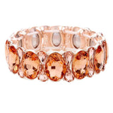 Oval Pear Crystal Stretch Evening Bracelet - Madeline Love - Flyclothing LLC