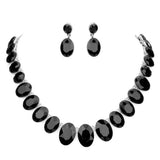 Oval Stone Link Evening Necklace - Madeline Love - Flyclothing LLC