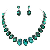 Oval Stone Link Evening Necklace - Madeline Love - Flyclothing LLC