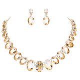 Oval Stone Link Evening Necklace - Madeline Love - Flyclothing LLC