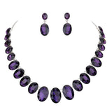 Oval Stone Link Evening Necklace - Madeline Love - Flyclothing LLC