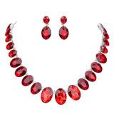 Oval Stone Link Evening Necklace - Madeline Love - Flyclothing LLC