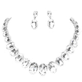 Oval Stone Link Evening Necklace - Madeline Love - Flyclothing LLC