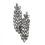 Oversized Crystal Rhinestone Marquise Evening Earrings - Madeline Love - Flyclothing LLC
