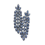 Oversized Crystal Rhinestone Marquise Evening Earrings - Madeline Love - Flyclothing LLC