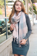Oversized Flannel Tassel Scarf - Boho Clothing and Accessories - Flyclothing LLC