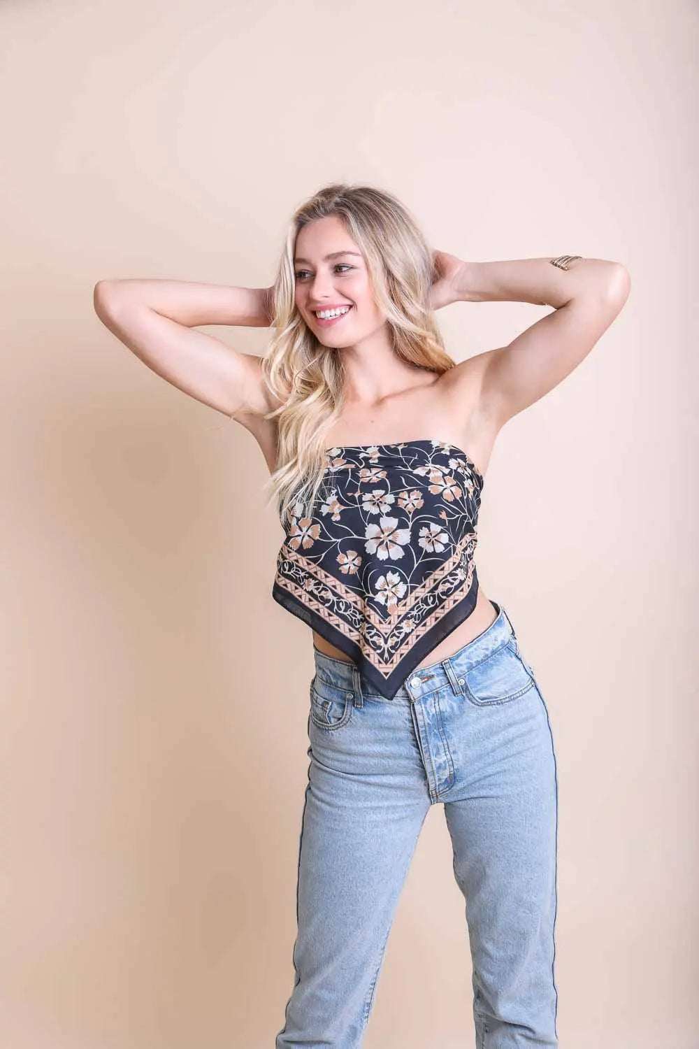 Oversized Floral Anemone Bandana - Boho Clothing and Accessories - Flyclothing LLC
